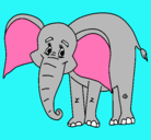 Dibujo Elefante feliz pintado por santrui