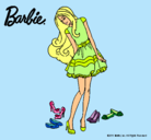 Dibujo Barbie y su colección de zapatos pintado por StarClaudia