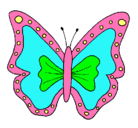 Dibujo Mariposa pintado por correa