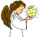 Dibujo Ángel y estrella pintado por jaquisruven