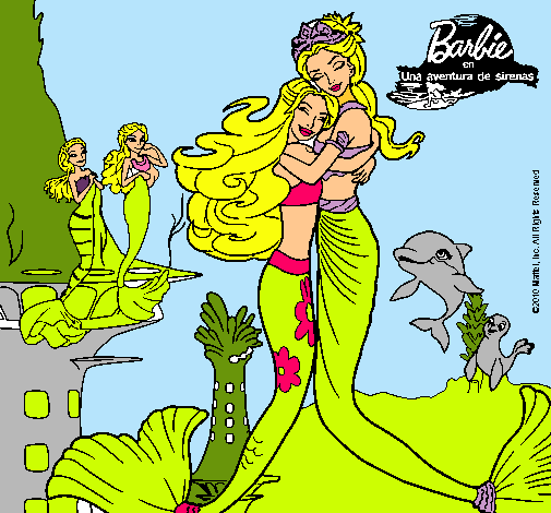 Barbie sirena y la reina sirena