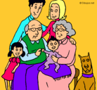 Dibujo Familia pintado por corason