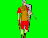 Dibujo Soldado romano pintado por jeremai