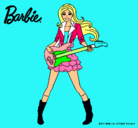 Dibujo Barbie guitarrista pintado por FAMI