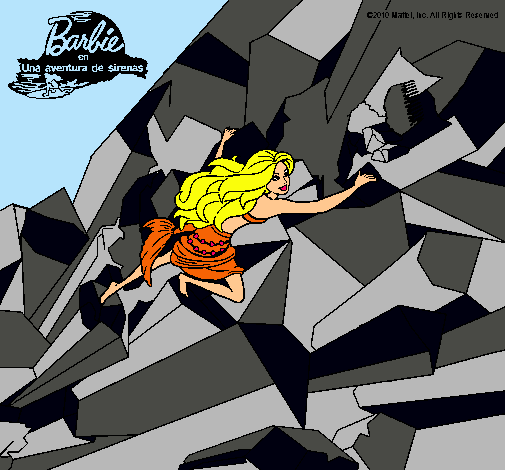 Barbie escalando