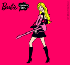 Dibujo Barbie la rockera pintado por balentina