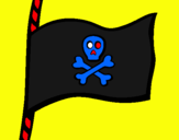 Dibujo Bandera pirata pintado por 8888