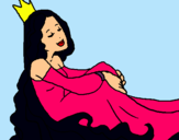 Dibujo Princesa relajada pintado por zeniet