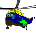 Dibujo Helicóptero al rescate pintado por mijai