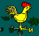 Dibujo Veletas y gallo pintado por djchechu