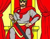 Dibujo Caballero rey pintado por ulyses
