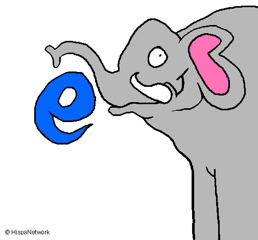 Dibujo Elefante pintado por rafael6
