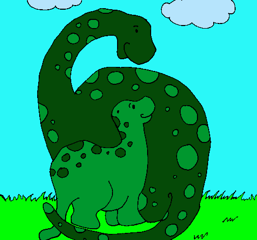 Dibujo Dinosaurios pintado por nathalia27