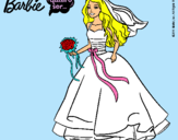 Dibujo Barbie vestida de novia pintado por srsrsrsrsrsr