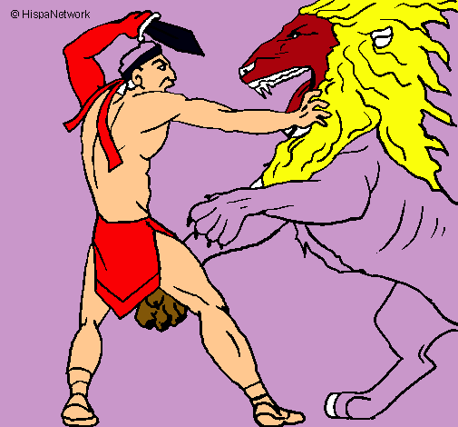 Gladiador contra león