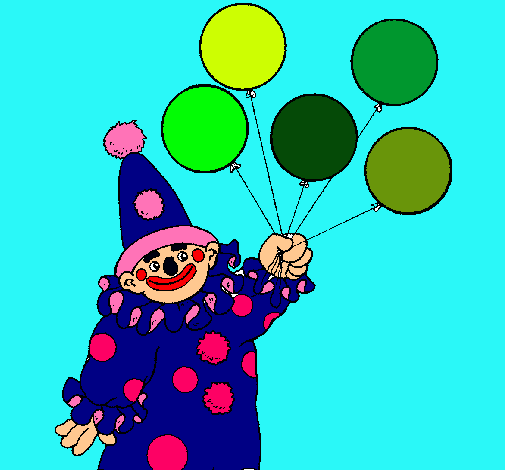 Payaso con globos