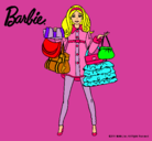 Dibujo Barbie de compras pintado por susan2