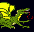 Dibujo Dragón réptil pintado por Stuk