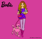 Dibujo Barbie con sus mascotas pintado por susan2