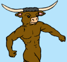 Dibujo Cabeza de búfalo pintado por peki