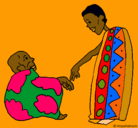 Dibujo Dos africanos pintado por vaallee