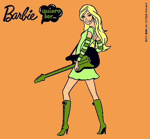Dibujo Barbie la rockera pintado por Miriamsoy