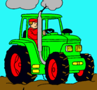 Dibujo Tractor en funcionamiento pintado por Marcc