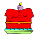 Dibujo Pastel de cumpleaños pintado por hjgm