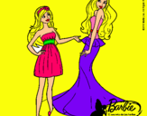 Dibujo Barbie estrena vestido pintado por bubyuybybtgg