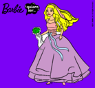 Dibujo Barbie vestida de novia pintado por carmen4