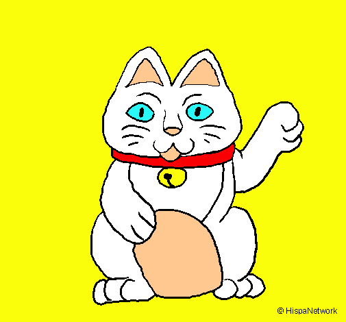 Dibujo Gato de la suerte pintado por Sasukines
