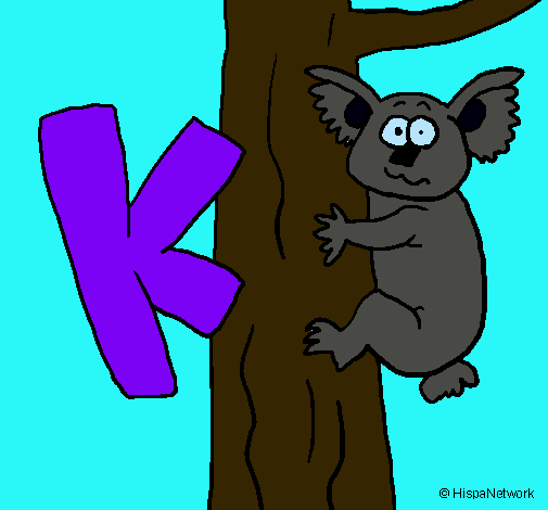 Dibujo Koala pintado por coralito