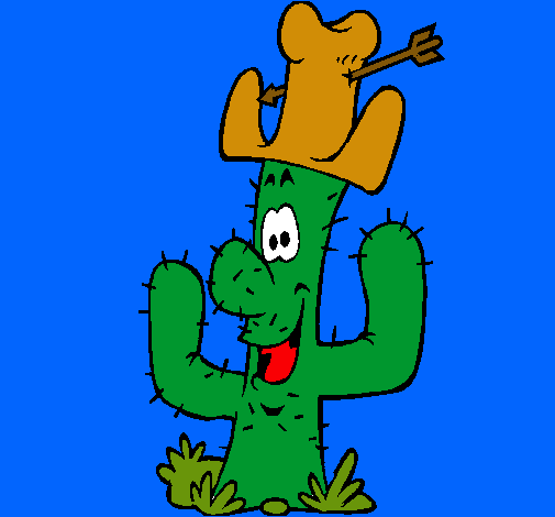 Cactus con sombrero