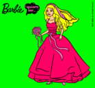 Dibujo Barbie vestida de novia pintado por  keylagabrie