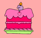 Dibujo Pastel de cumpleaños pintado por valen10
