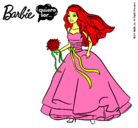 Dibujo Barbie vestida de novia pintado por alvaroso