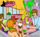 Dibujo Barbie y sus amigos en la heladería pintado por kchachi