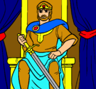 Dibujo Caballero rey pintado por fernadus