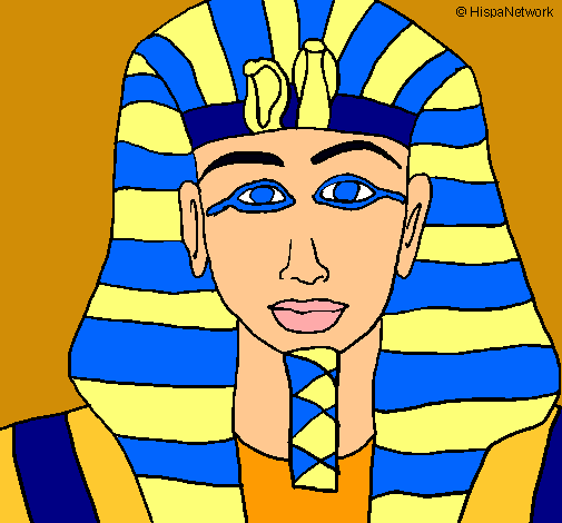 Dibujo Tutankamon pintado por dibumoises