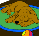 Dibujo Perro durmiendo pintado por alexa2002