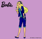 Dibujo Barbie con look casual pintado por StarClaudia