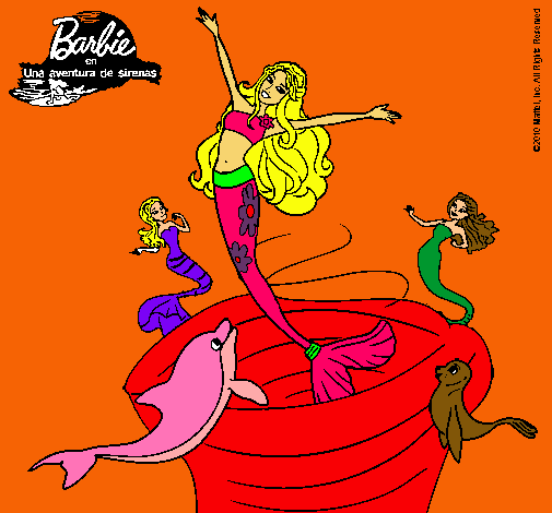 Barbie sirena contenta