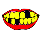 Dibujo Boca y dientes pintado por veronica2584