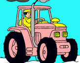 Dibujo Tractor en funcionamiento pintado por  LORENZOOO
