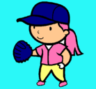 Dibujo Jugadora de béisbol pintado por JULIA2006