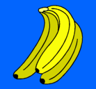 Dibujo Plátanos pintado por bananos