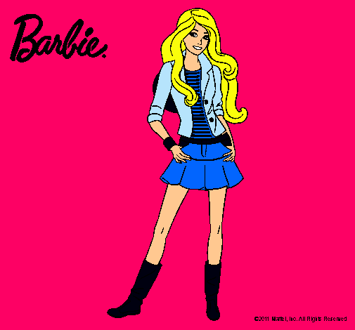 Dibujo Barbie juvenil pintado por Amyluz
