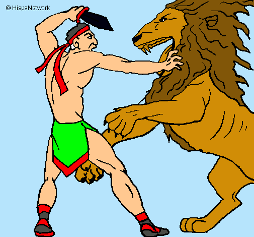 Gladiador contra león