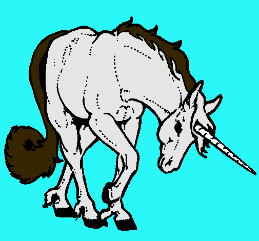 Dibujo Unicornio bravo pintado por anynena19