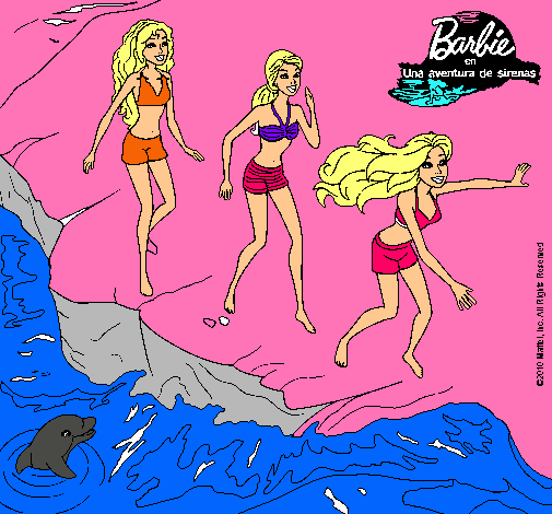 Barbie y sus amigas en la playa